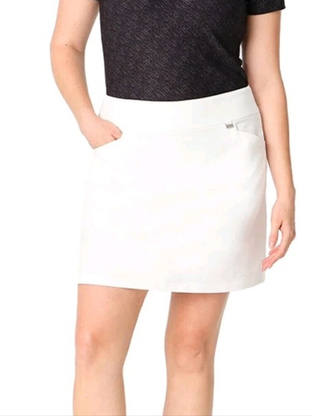 Greg Normal WOMENS GOLF TRNNIS SKORT WHITE 2X NEW WITH TAGS